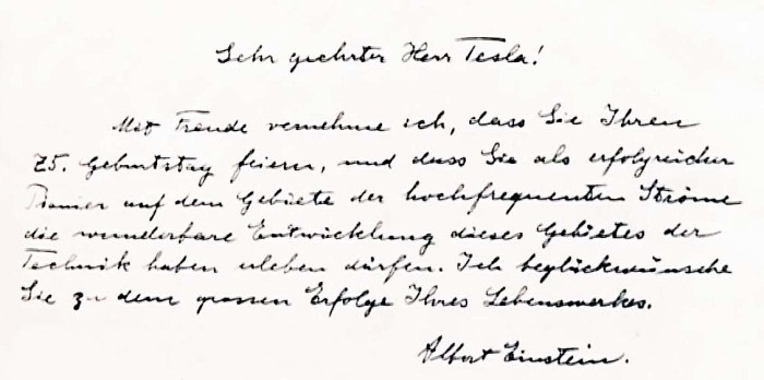 Einstein letter